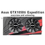 ASUS GeForce GTX 1050 Ti 1290Mhz PCI-E 3.0 4096Mb 7008Mhz 128 bit DVI HDMI HDCP Expedition
