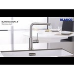 Однорычажный смеситель для кухни (мойки) Blanco Lanora-S (нержавеющая сталь)