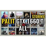 Видеокарта Palit GeForce GTX 1660 Ti 1500MHz PCI-E 3.0 6144MB 12000MHz 192 bit DVI HDMI HDCP StormX OC