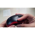 Logitech Wireless Mouse M185 Black-Red USB