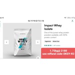 Myprotein Impact Whey Isolate (1 кг)