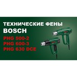 Строительный фен Bosch PHG 600-3 Case 1800 Вт