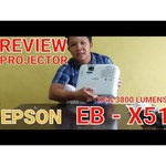 Проектор Epson EB-X51 white (LCD, 1024x768, 3800Lm, 16000:1, 2.5 kg) (V11H976040)
