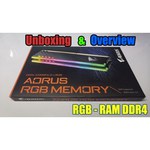 Оперативная память GIGABYTE AORUS RGB 16GB (8GBx2) 3733MHz CL18 (GP-ARS16G37)
