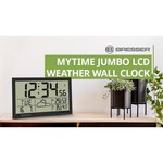 BRESSER Метеостанция (настенные часы) Bresser MyTime Jumbo LCD, белая
