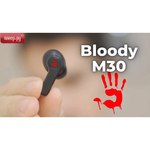 A4TECH Наушники с микрофоном A4Tech Bloody M30 черный/красный вкладыши BT в ушной раковине (M30)