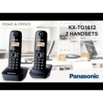 Радиотелефон Dect Panasonic KX-TG1612RU1, темно-серый/белый, АОН