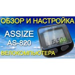 Assize Велокомпьютер ASSIZE, проводной, 10 функций, Black, AS-820
