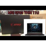 Ноутбук MSI GF63 Thin 11UC-218XRU 15.6" FHD 144Hz, Intel Core i7-11800H, 8Gb, 512Gb SSD, no ODD, NVidia RTX3050 4Gb, DOS, черный
