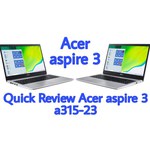 15.6" Ноутбук Acer Aspire 3 A315-23-R4HP (1920x1080, AMD Ryzen 5 2.1 ГГц, RAM 8 ГБ, SSD 256 ГБ, HDD 1000 ГБ, без ОС)