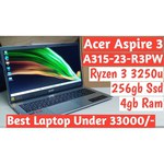 15.6" Ноутбук Acer Aspire 3 A315-23-R4HP (1920x1080, AMD Ryzen 5 2.1 ГГц, RAM 8 ГБ, SSD 256 ГБ, HDD 1000 ГБ, без ОС)