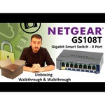 NETGEAR Коммутатор управляемый NetGear GS108T-200GES 8x10/100/1000BASE-T